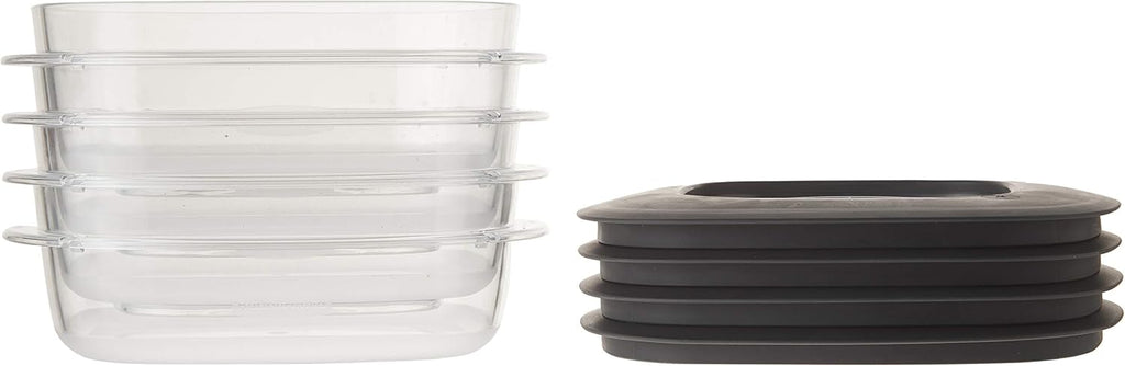 4 Pack Grey 3 Cup Food Storage Container B942717