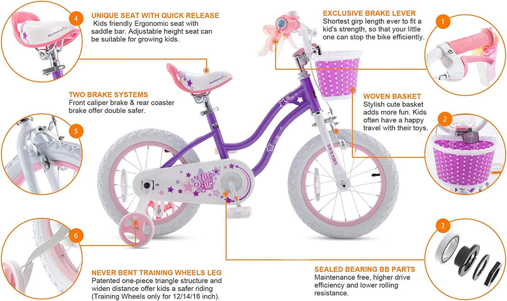 Blue 12 In Kids Bike with Training Wheels P410491