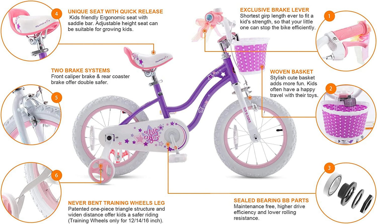 Blue 12 In Kids Bike with Training Wheels P410491