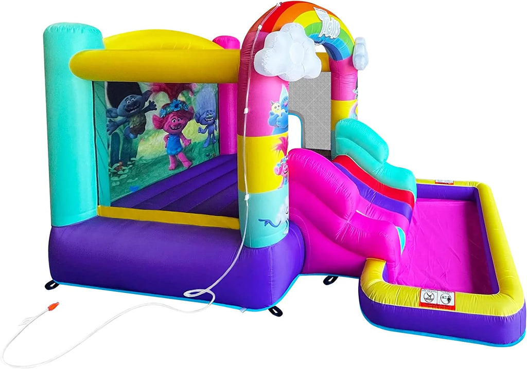 Inflatable Bounce House with Slide, Outdoor Waterslide with Pool, Heavy Duty Air Blower Z331925