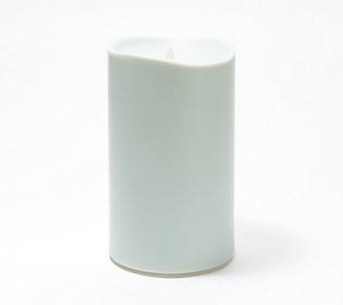 Oversized Outdoor Flameless Candle with Remote, Pale Aqua T77800