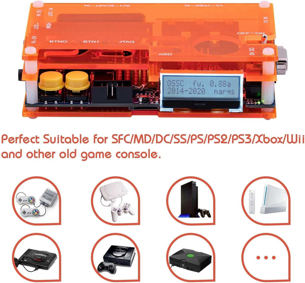 OSSC SCART Component VGA to HDMI Scan Converter v1.6 S254504