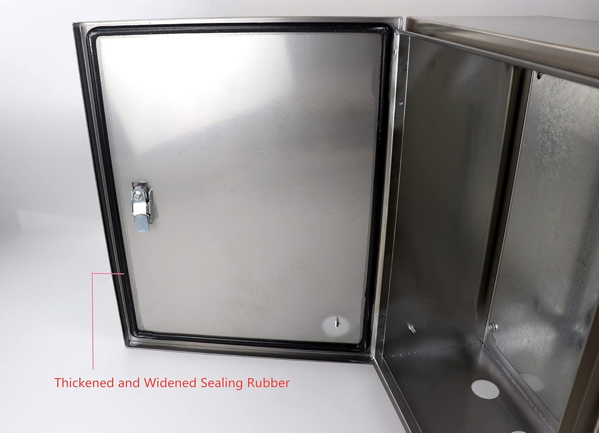 304 Stainless Steel Electrical Enclosure Box 20'' x 16'' x 8'' with Mounting Plate F1194