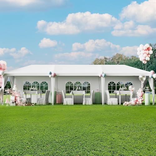 10'x30' Waterproof Party Tent with Removable Sidewalls & 2 Doors L27279