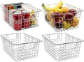 Metal Wire Storage Baskets 4-Pack Silver Q556992