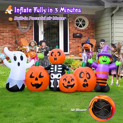 8 FT Halloween Inflatable Spider with LED V290802