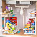 White 2 Pack 2 Tier Slide Out Under Sink Organizer E59088