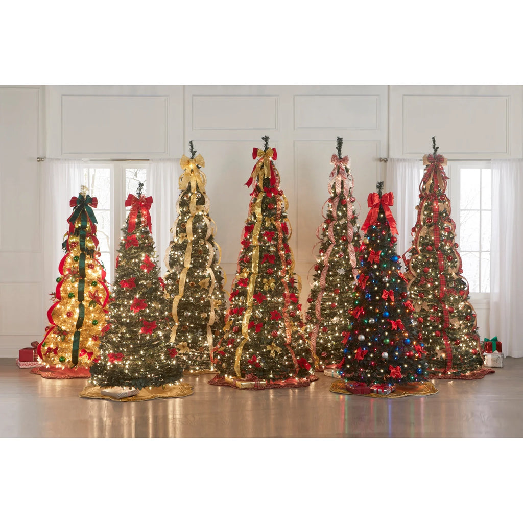 Red White 6 Foot Pre-Lit Christmas Tree E256