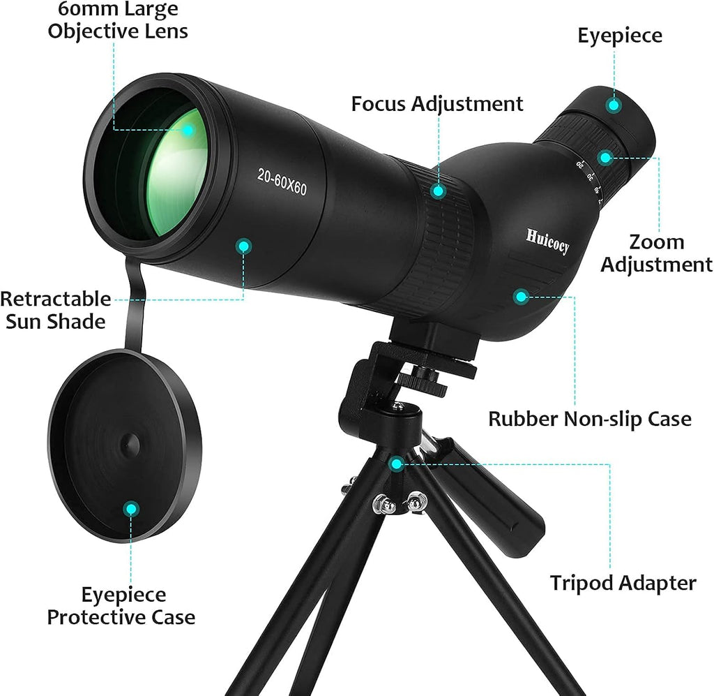 20-60x60mm Zoom Spotting Scope with Tripod N820632