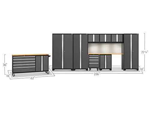 Gray 10 Piece Garage Cabinets D2515