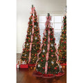 Red White 6 Foot Pre-Lit Christmas Tree E256