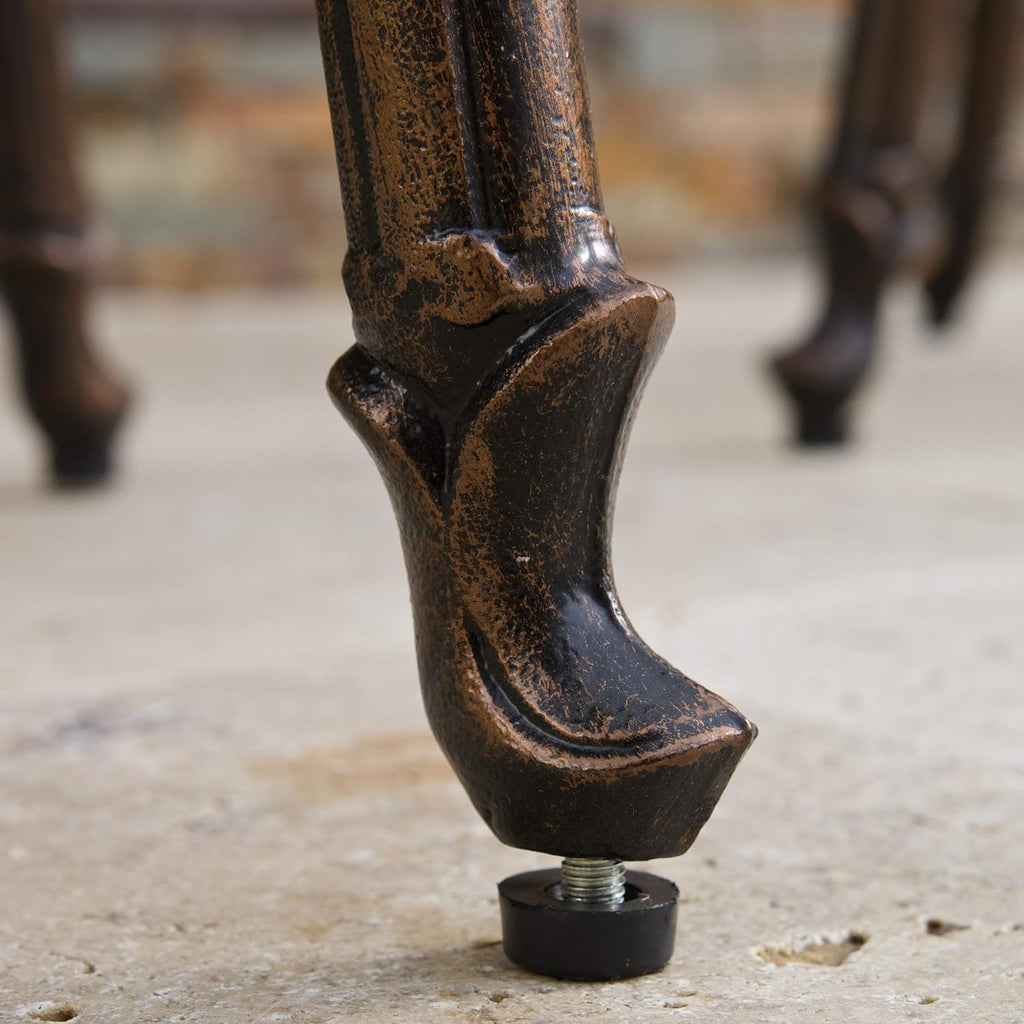 Cast Aluminum Bar Stools, 2-Pcs Set, Shiny Copper H962