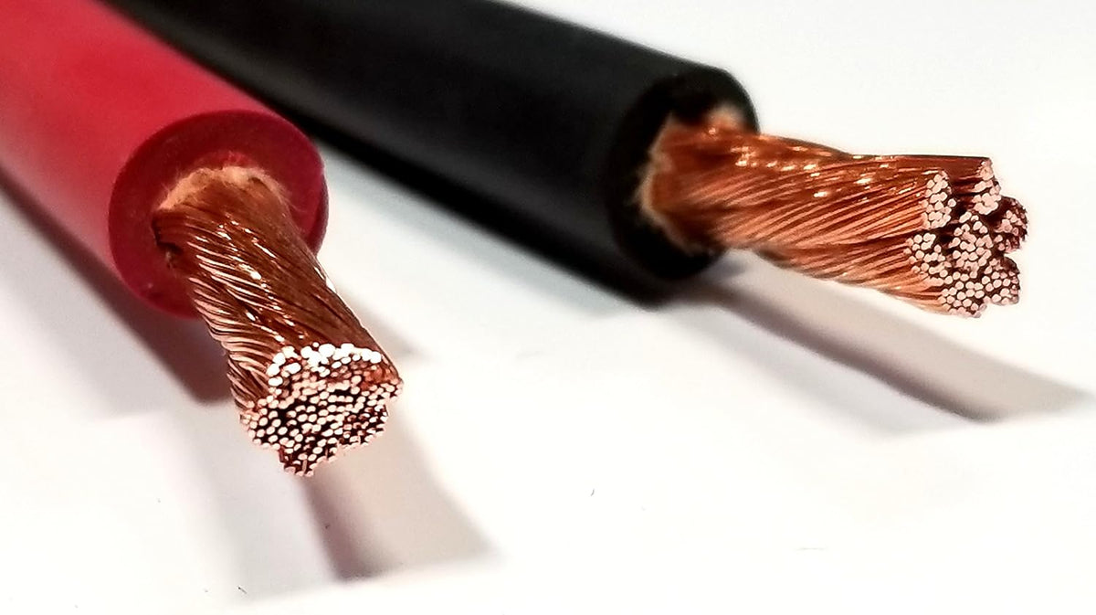 8 Gauge Pure Copper Flexible Cable Wire 50 ft Black + 50 ft Red X475780