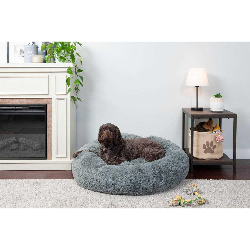 Long Fur Donut Dog Bed V11007