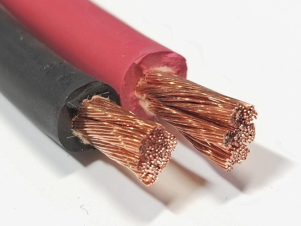8 Gauge Pure Copper Flexible Cable Wire 50 ft Black + 50 ft Red X475780