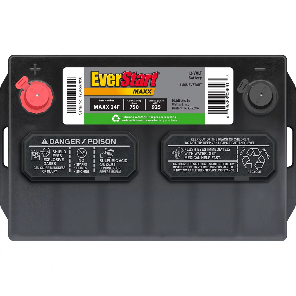 Group Size 24F 12 Volt 750 CCA Lead Acid Automotive Battery Y4323