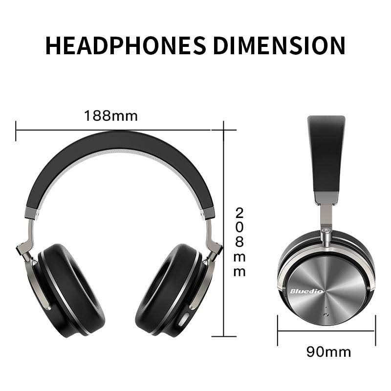 Active Noise Cancelling Over-Ear Wireless Bluetooth Headphones with Mic (Red) V492703
