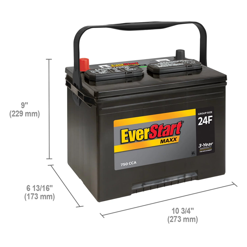 Group Size 24F 12 Volt 750 CCA Lead Acid Automotive Battery Y4323