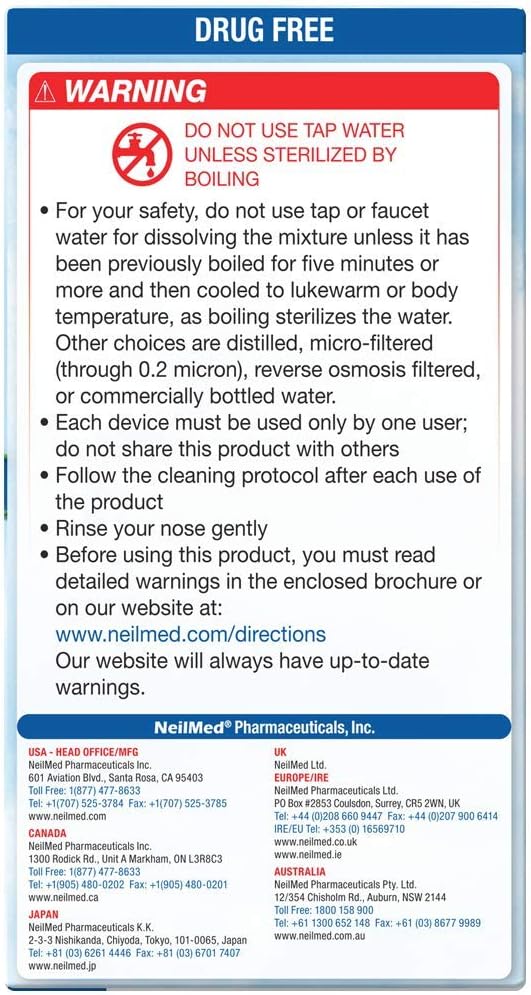 Cordless Pulsating Nasal Wash Kit with 30 Premixed Packets and 3 AA Batteries B81362