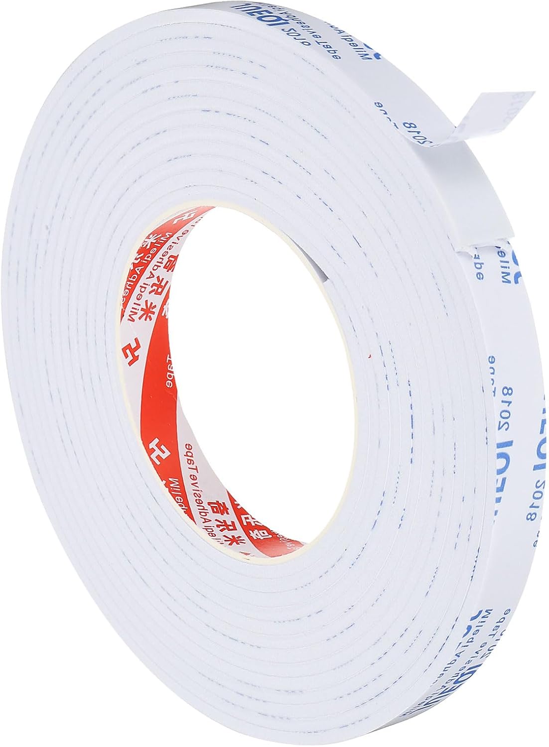5m/16.4ft White Sealing Foam Tape, 15mm Wide 3mm Thick Single Sided Weather Stripping P8263