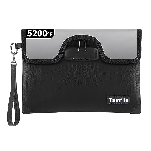Blue Fireproof Document Bag with Lock D752