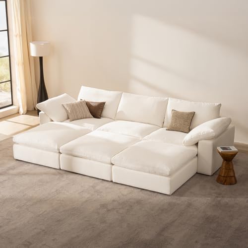 Oversized Modular Sectional Sofa with Ottoman Y217