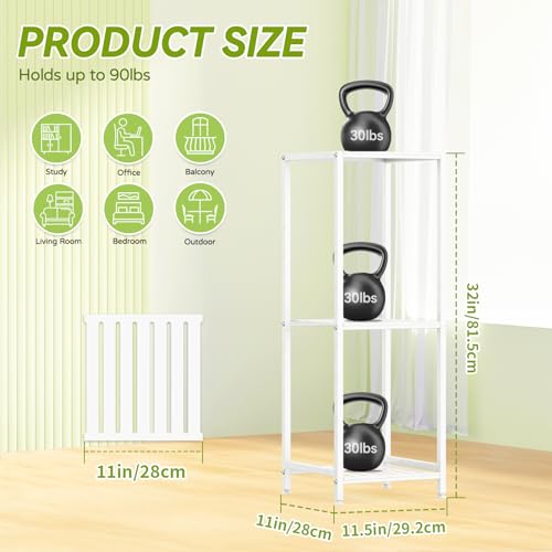Black 32 Inch Metal 3 Tier Plant Stand A168