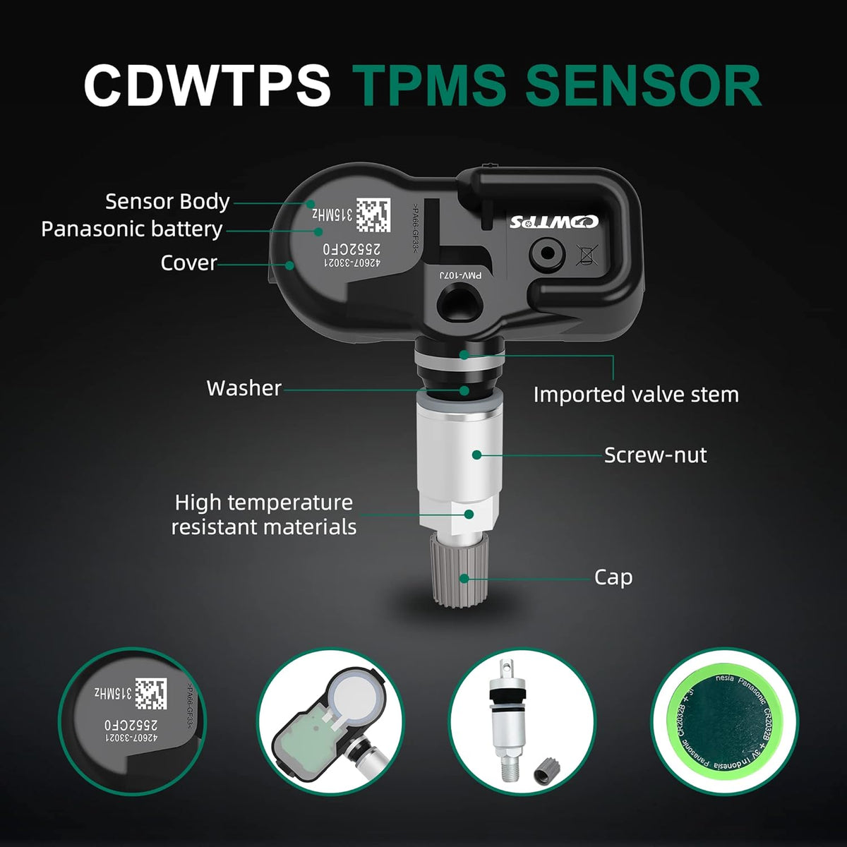 4-Pack 315MHZ Tire Pressure Monitor Sensor F6992