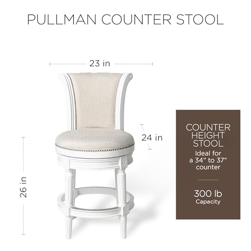 Reclaimed Oak Finish Ash Grey Fabric Upholstered Barstool with Back A15296