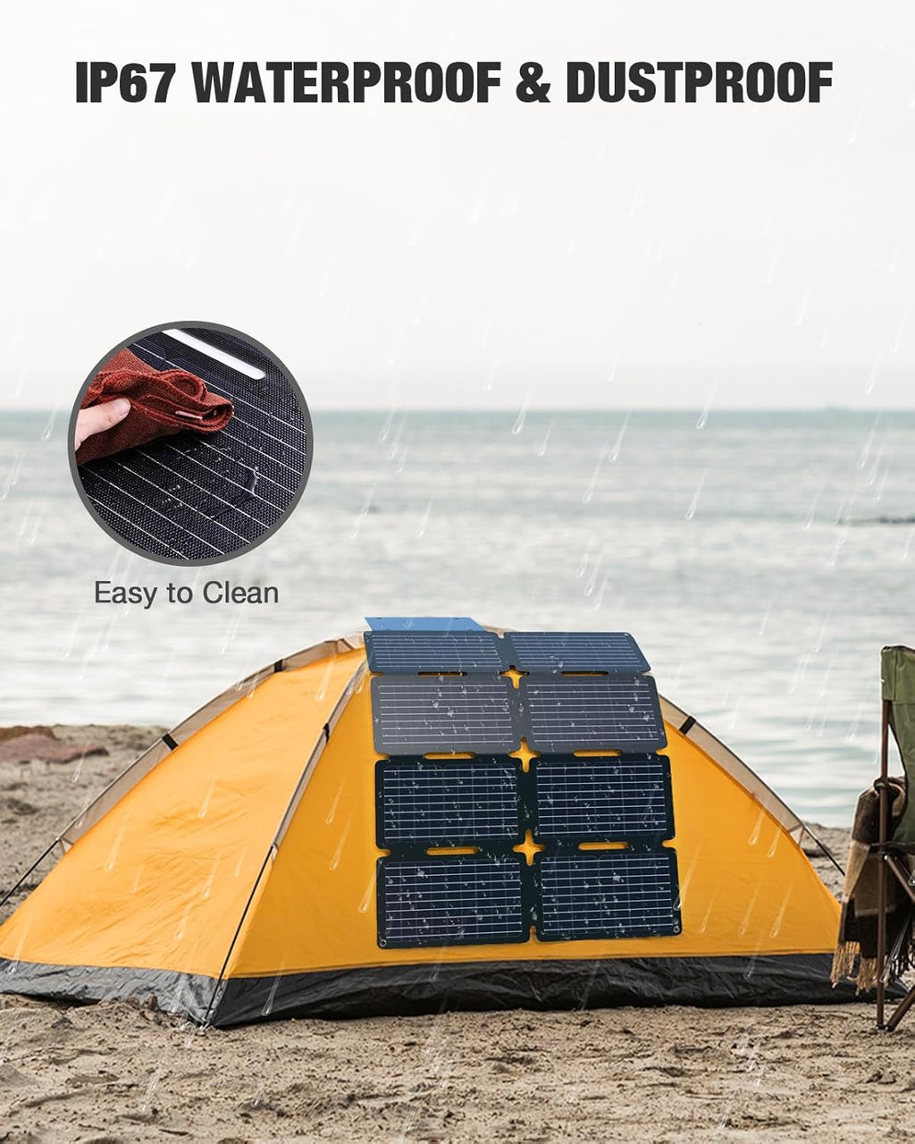 Portable Power Station 300W (Peak 600W) with 80W Foldable Solar Panel, 288Wh Solar Generator, 110V Pure Sine Wave AC Outlet Backup Lithium Battery U323835