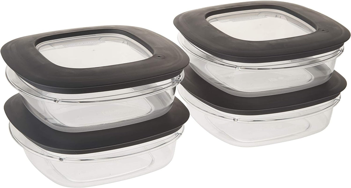4 Pack Grey 3 Cup Food Storage Container B942717