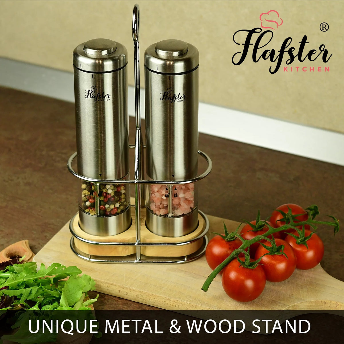 Battery Operated Electric Salt and Pepper Grinder Set L49765