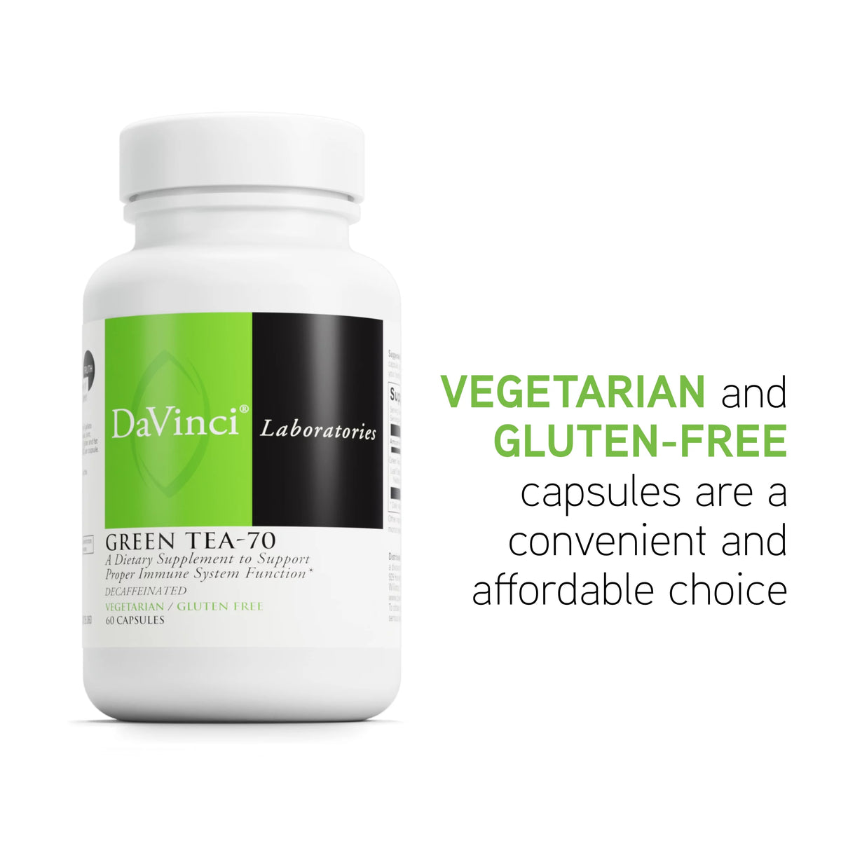 Decaffeinated Green Tea 60 Vegetarian Capsules D65726