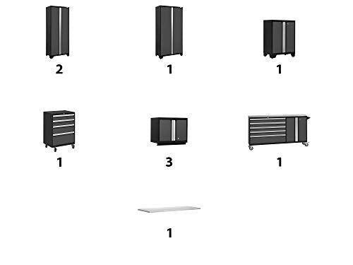 Gray 10 Piece Garage Cabinets D2515