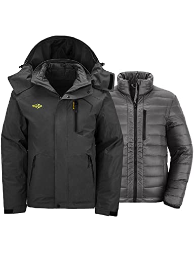 Men's Warm Winter Down Jacket Hooded Waterproof Coat E6453