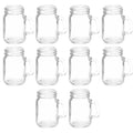 Clear Glass Mason Jar with Handle Set of 10, 4.5 oz C959415