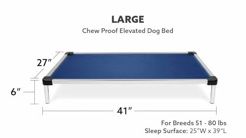 XX-Large 50"x33" Black Mesh Elevated Dog Bed M29526