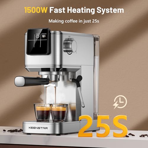 Espresso Coffee Machine with Milk Tank, 20Bar, Touch Screen, Steam Wand H84520