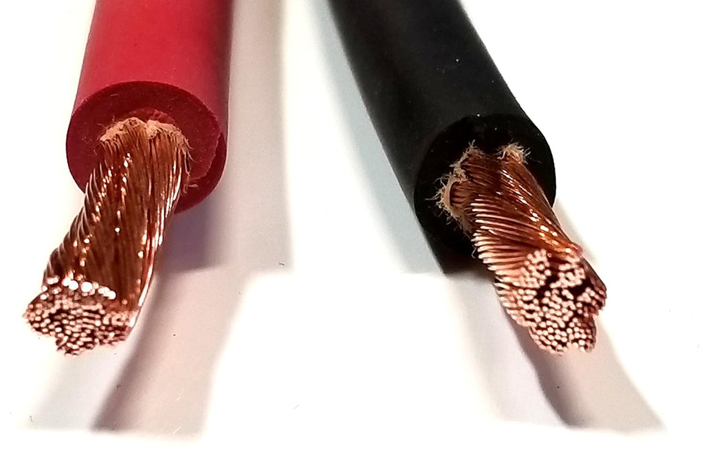 8 Gauge Pure Copper Flexible Cable Wire 50 ft Black + 50 ft Red X475780