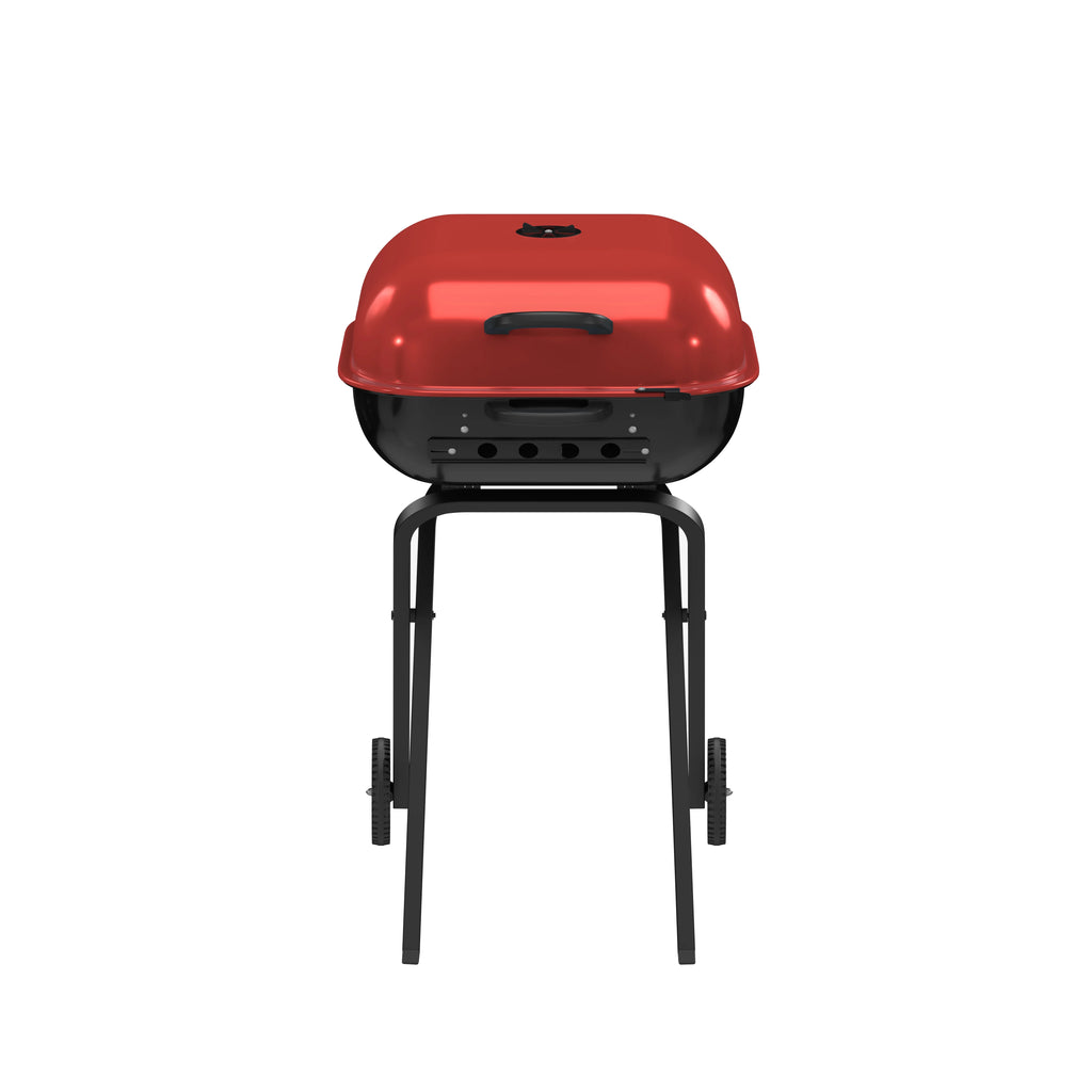 Red Portable Steel Charcoal Grill C344483