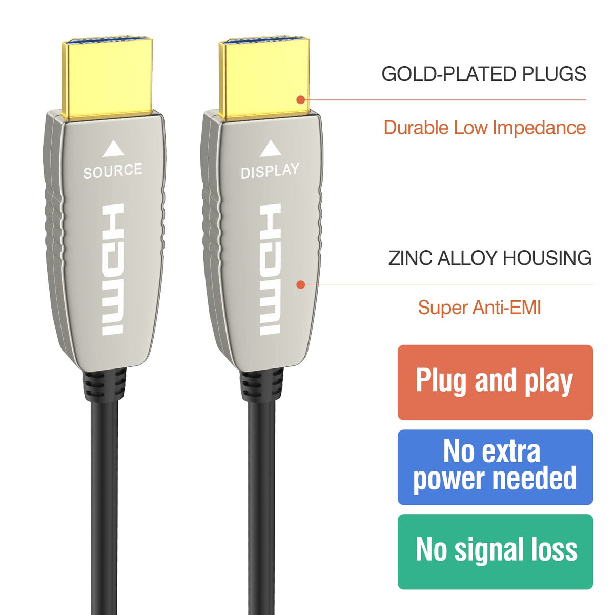 4K60HZ HDR 100 feet Fiber HDMI Cable M721602