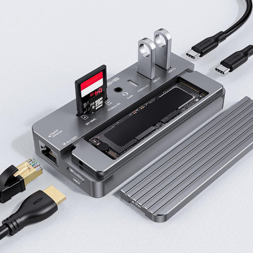 10-in-1 USB-C Hub Docking Station with HDMI, 100W Power Delivery J93856