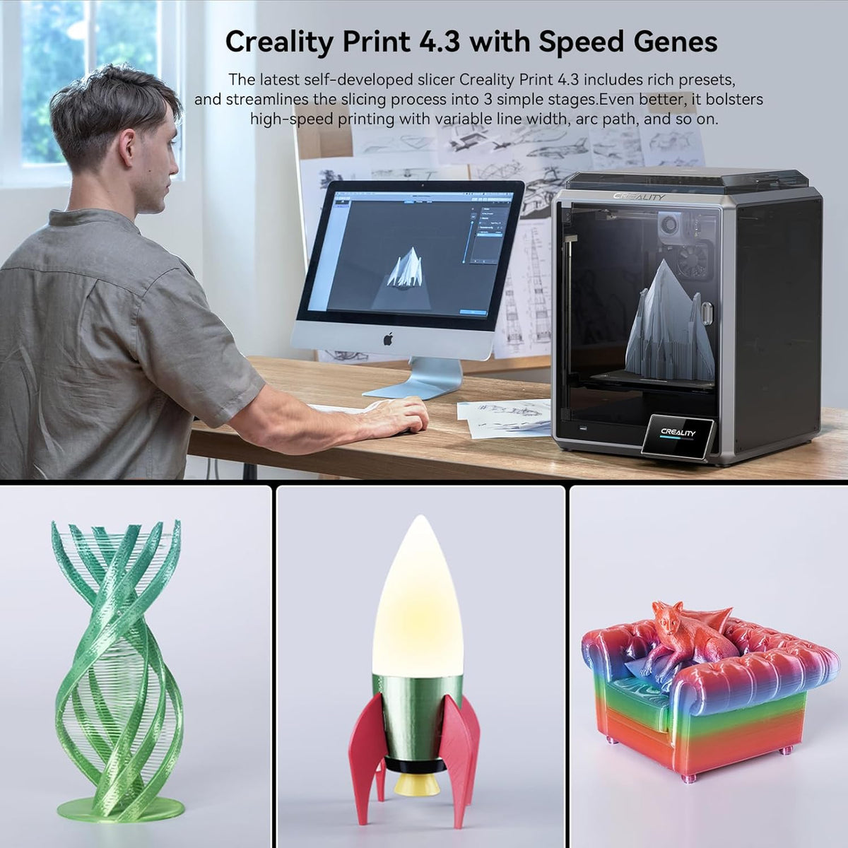 3D Printer Bundle with AI Camera E80101