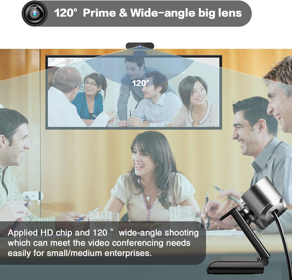 1080p HD USB Webcam with Microphone Pack of 2 P3554