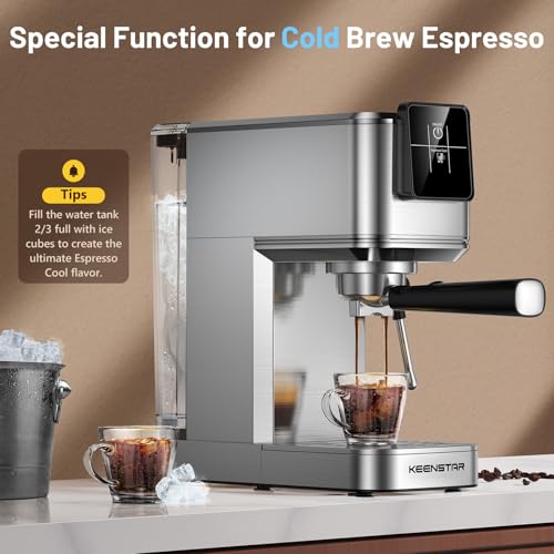 Espresso Coffee Machine with Milk Tank, 20Bar, Touch Screen, Steam Wand H84520