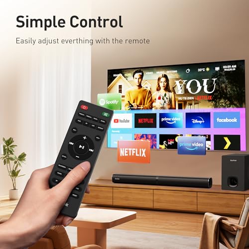 Karaoke Soundbar with Subwoofer, 2 Wireless Microphones, Bluetooth Speaker with Remote Z667