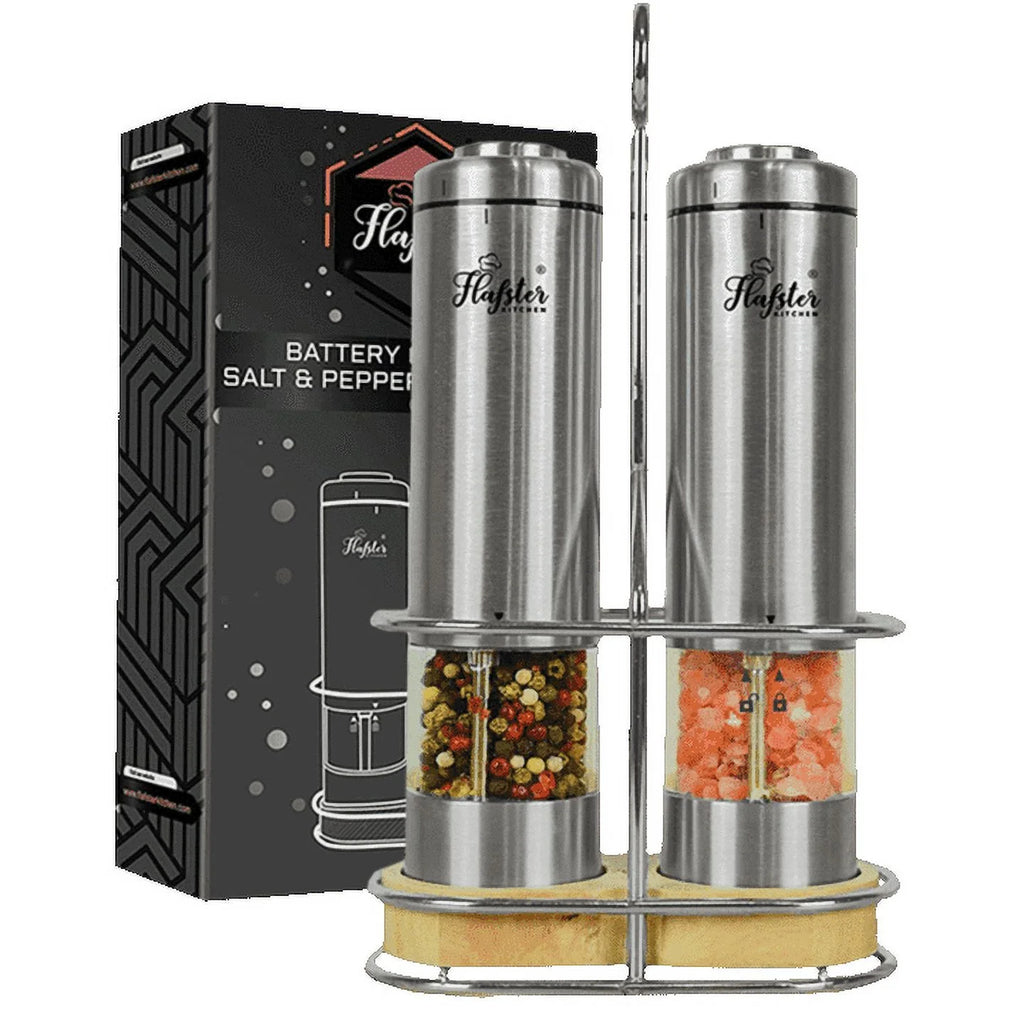 Battery Operated Electric Salt and Pepper Grinder Set L49765