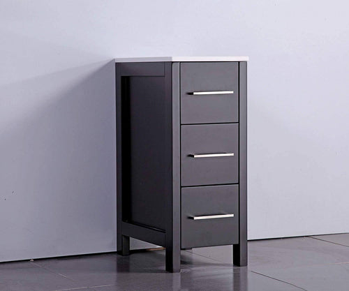 12 inch Wide Bathroom Vanity Cabinet with Ceramic Top F519864