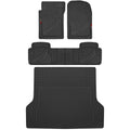Rubber Car Floor Mats Front & Rear Combo Set with Trunk S6936