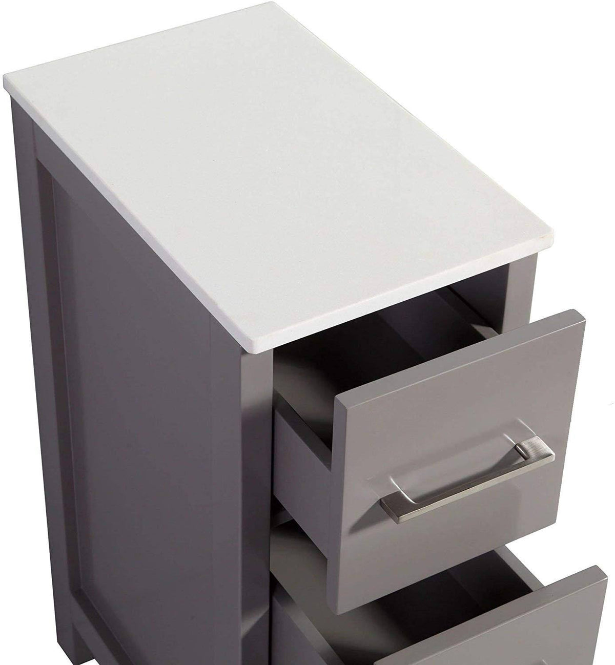 12 inch Wide Bathroom Vanity Cabinet with Ceramic Top F519864